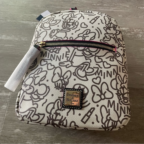 NWT Disney Parks Dooney and Bourke Minnie Mouse Line Art Backpack Bag 2022 - Picture 2 of 10